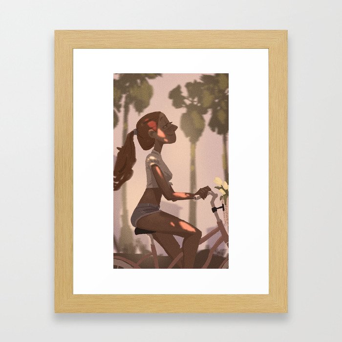 Summer Bike Ride Framed Art Print