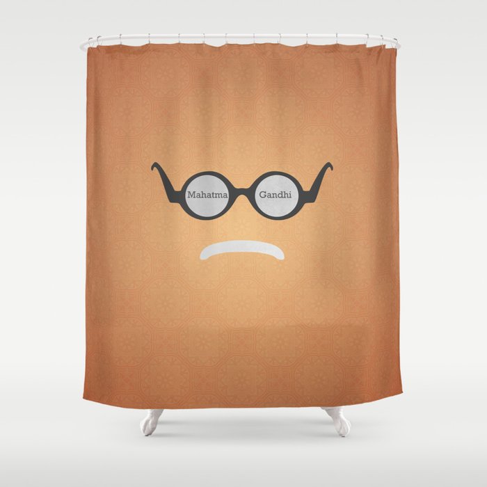 Mahatma Gandhi Famous Mustaches And Beards Shower Curtain By Mahatma Gandhi Famous Mustaches And Beards Shower Curtain