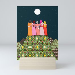 Sisterhood under the full moon Mini Art Print