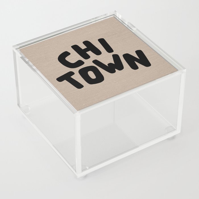 Chi Town Linen Brown Acrylic Box