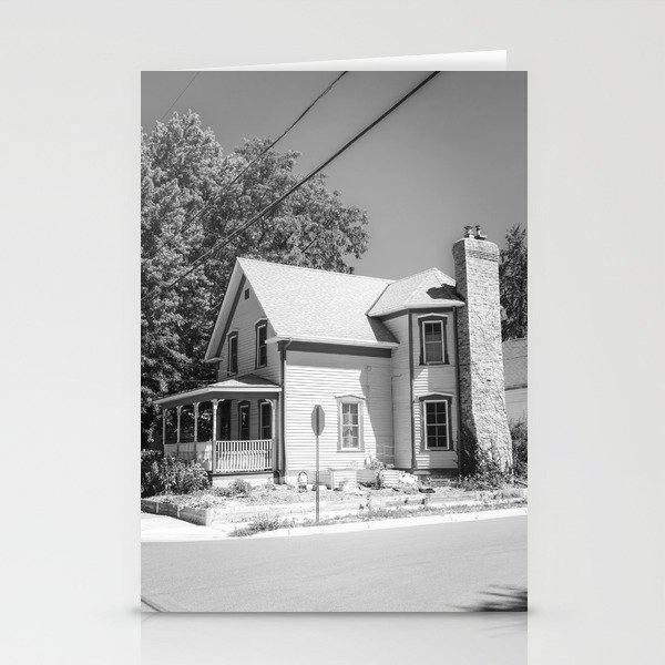 Old House Black and White Stationery Cards