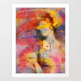 Classical Joshua Reynolds Portrait Pop Art Abstract Remix Art Print