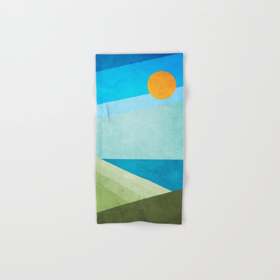 Green Fields Blue Waters Hand & Bath Towel