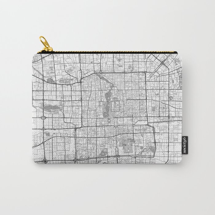 Beijing Map Line Carry-All Pouch
