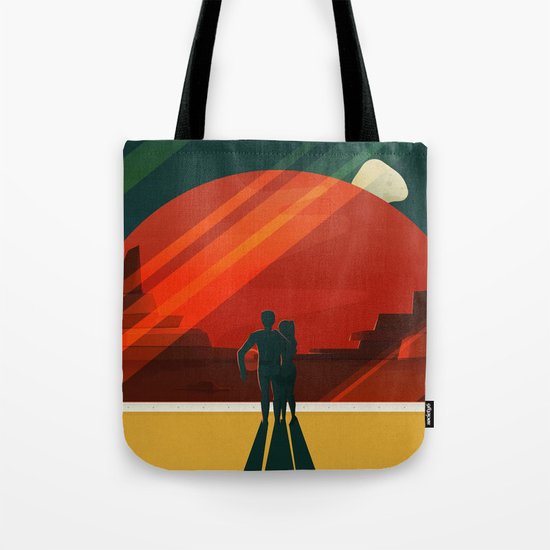 THE MOONS OF MARS - Phobos & Deimos | Space | X | Retro | Vintage | Futurism | Sci-Fi | Two Tote Bag