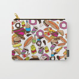 Cartoon Junk food pattern. Carry-All Pouch