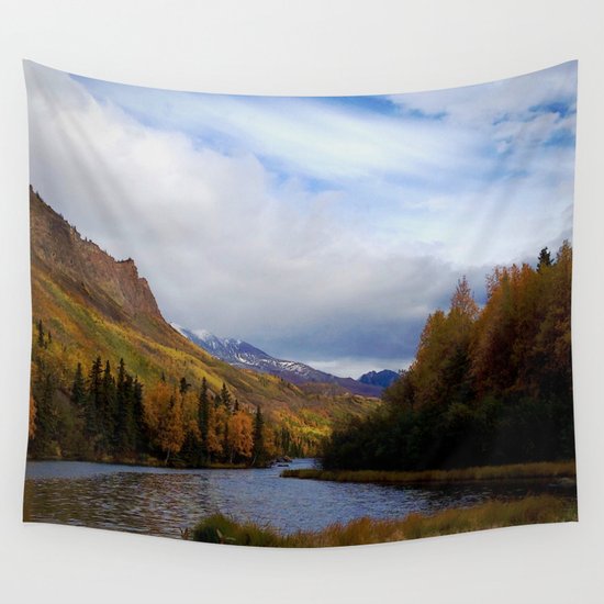 Matanuska River Alaska Wall Tapestry by lyndaanneart ...