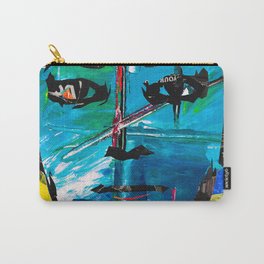 Afro Abstract woman face Carry-All Pouch