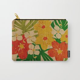 Limahuli Garden Hawaiian Floral Design Carry-All Pouch | Vector, Mixed Media, Nature, Vintage 