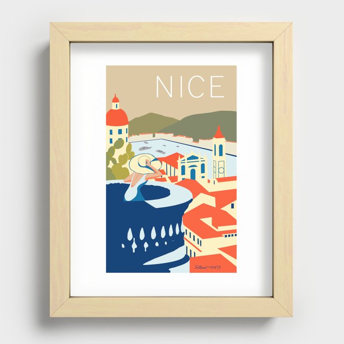 Nice – Daytime Version Recessed Framed Print