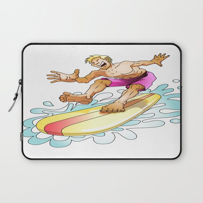 Surfer surfing on the wave Laptop Sleeve