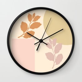 Pastel Autumn - Simple Illustration inspired by Matisse Wall Clock