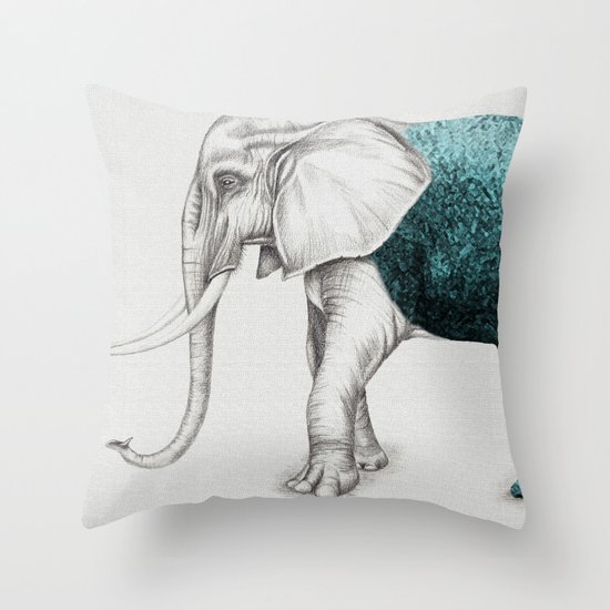 The Stone Elephant Throw Pillow
