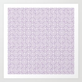 Abstract circles - violet pattern  Art Print