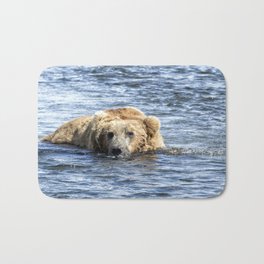 Brown Bear Cooling Off Bath Mat | Silversalmoncreek, Photo, Powerful, Laying, Mammal, Belindagreb, Creek, Water, Nationalpark, Big 