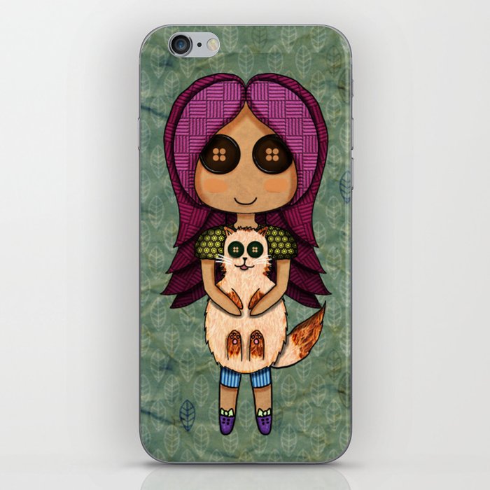 A doll and her cat iPhone Skin