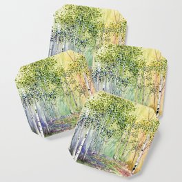 4 season watercolor collection - spring Coaster