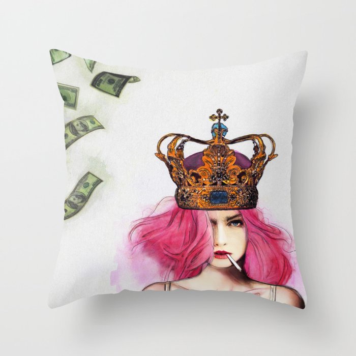 Queen Bitch Throw Pillow