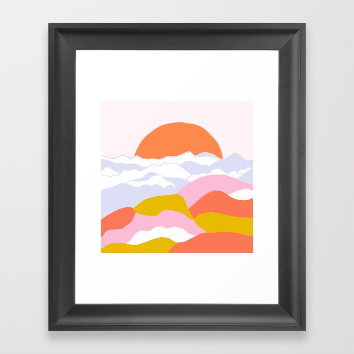 above the clouds Framed Art Print