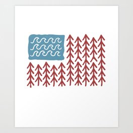 US Nature Flag Art Print