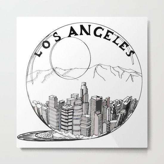 Los Angeles in a glass ball Metal Print