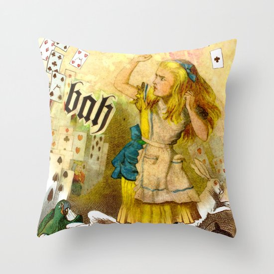 alice annoyed Throw Pillow