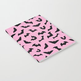 Pastel goth pink bats spooky Notebook