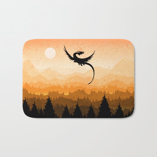 Dragon is coming Bath Mat