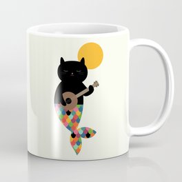 Purrmaid Coffee Mug | Digital, Dream, Smile, Illustration, Cute, Vector, Graphicdesign, Music, Geometric, Rainbow 