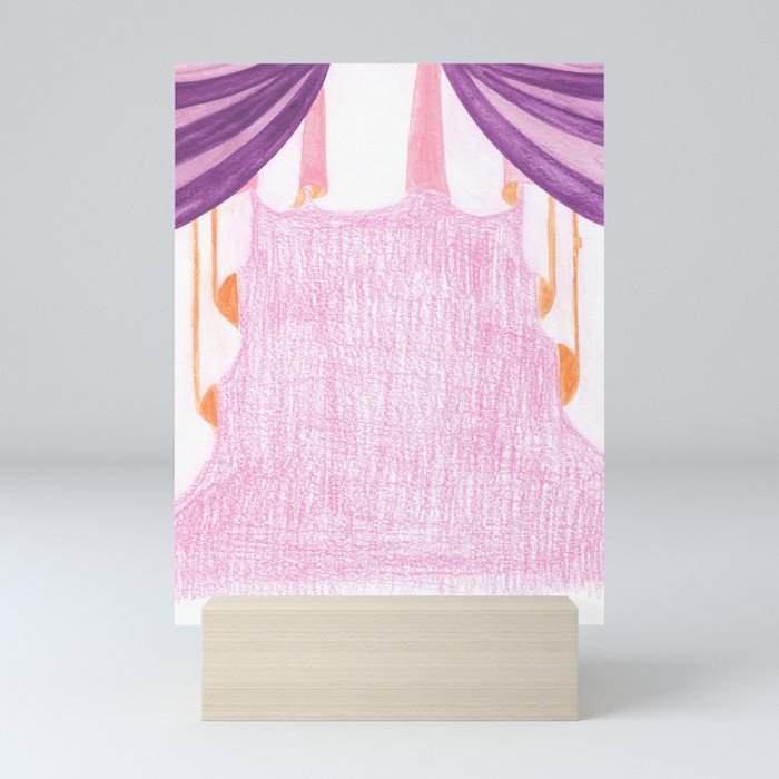 Purple and pink backdrop Mini Art Print
