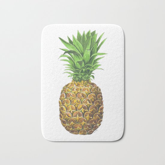 Pineapple, tropical fruit Bath Mat