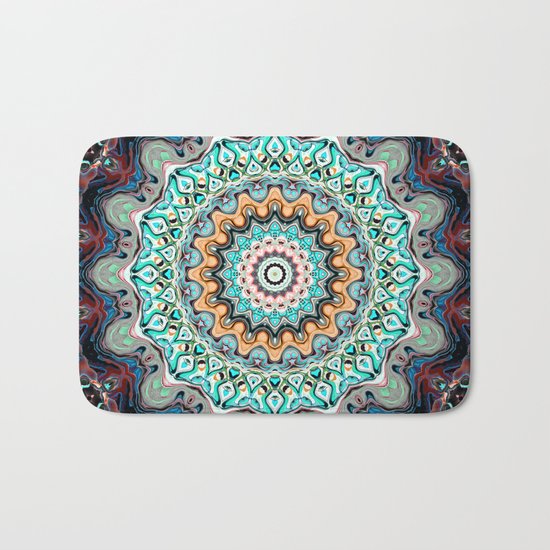 Colorful Kaleidoscope Rings Bath Mat