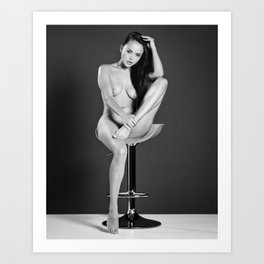 Very beautiful and sexy nude or naked woman. Art Print