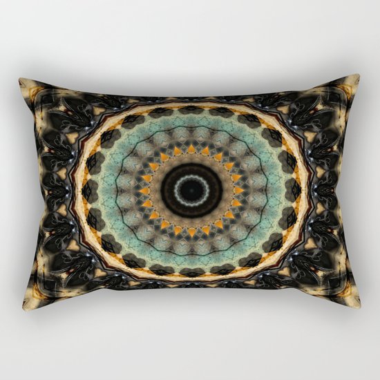 Mandala black 2 Rectangular Pillow