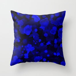 Deep Space Watercolor Camouflage in blue Throw Pillow