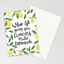When Life gives you Lemons, make Lemonade Stationery Card