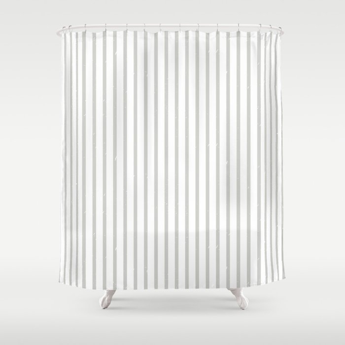 grey stripes with noise Shower Curtain