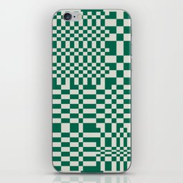 Checkerboard Pattern - Green iPhone Skin