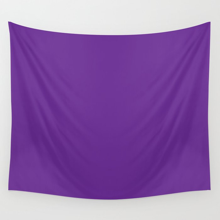Minimal Solid Grape Purple  Wall Tapestry