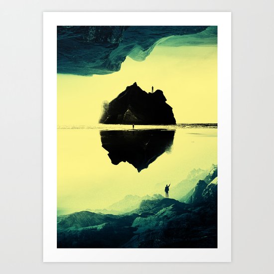 Triple Isolation in Green Art Print