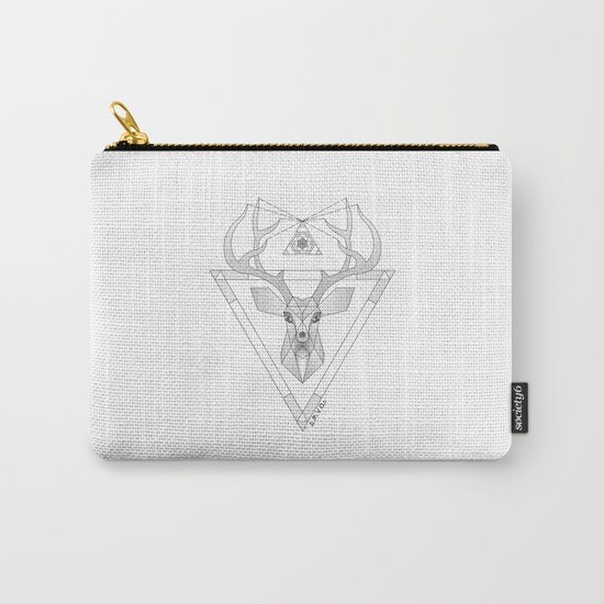 Geometric Deer Carry-All Pouch