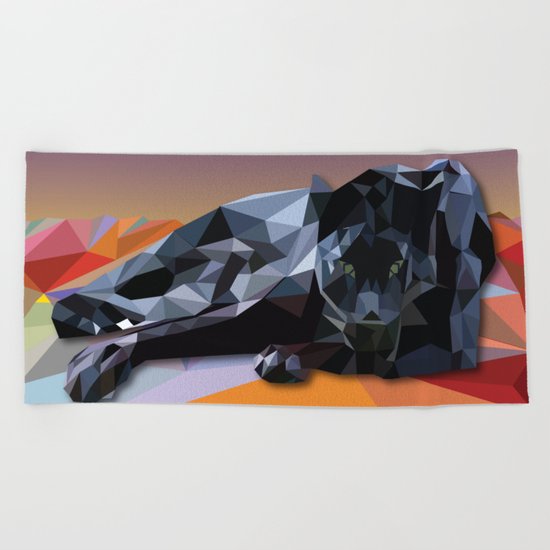 Black Panther Beach Towel