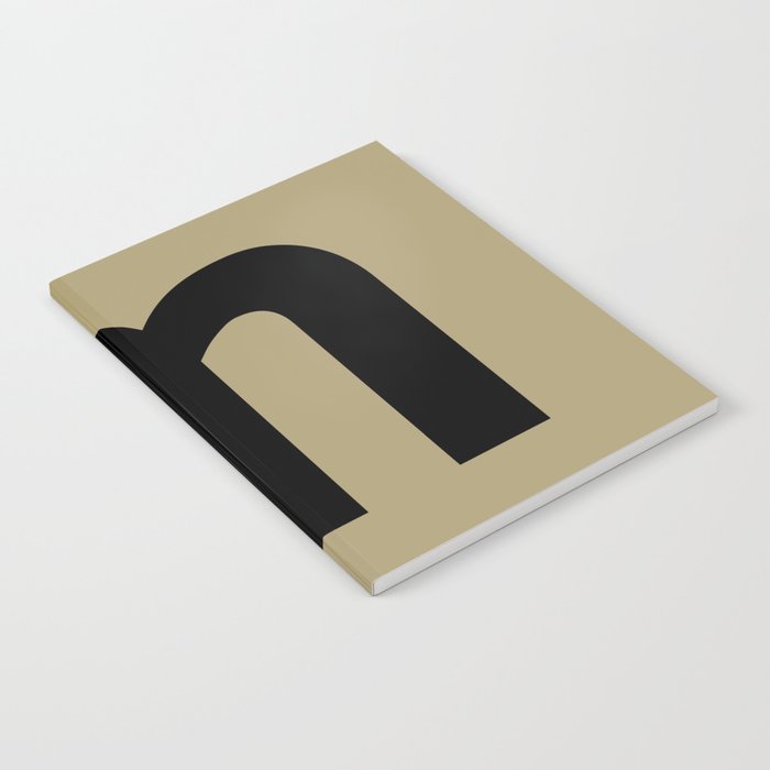 letter M (Black & Sand) Notebook