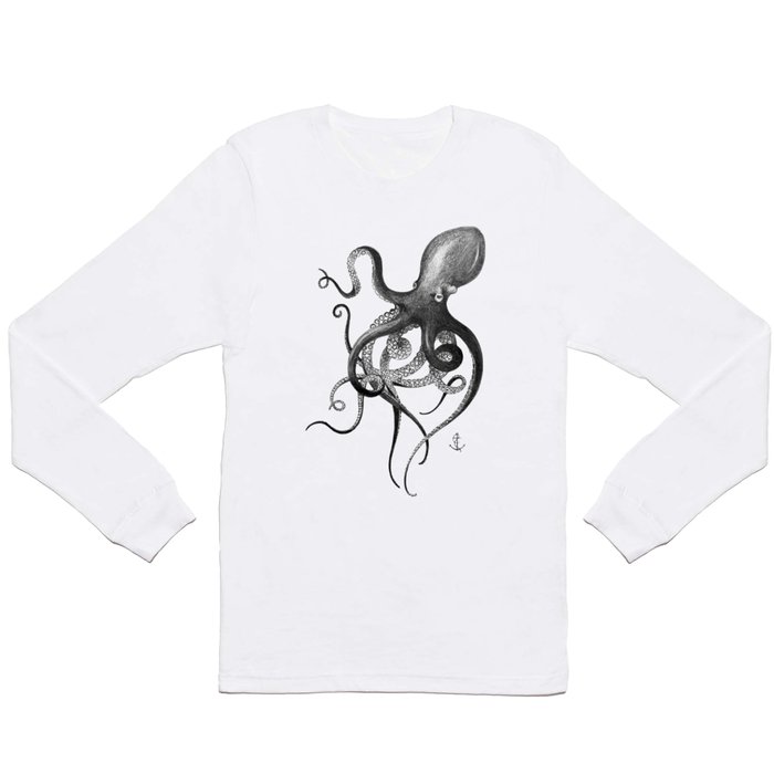 Kraken 'Life' Octopus Long Sleeve T Shirt