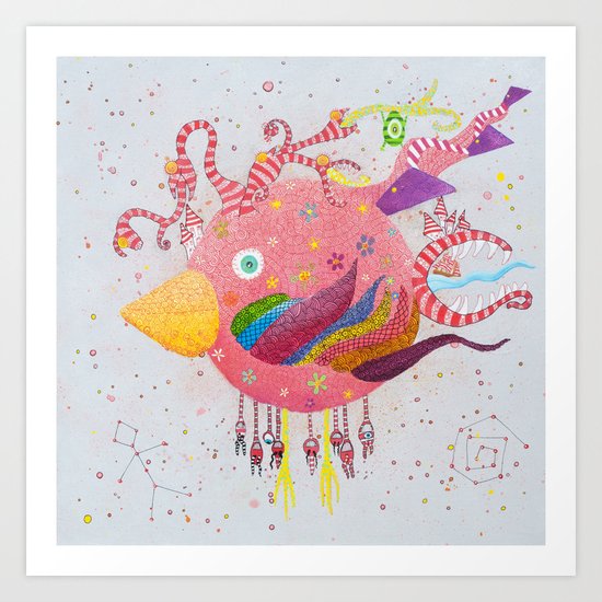 the bird-world Art Print