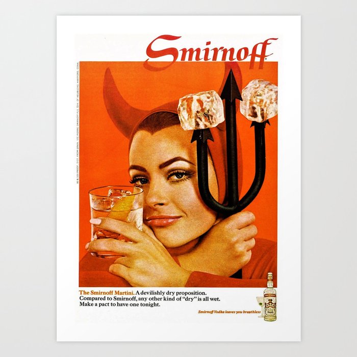Vintage Alcohol poster reproduction. Martini