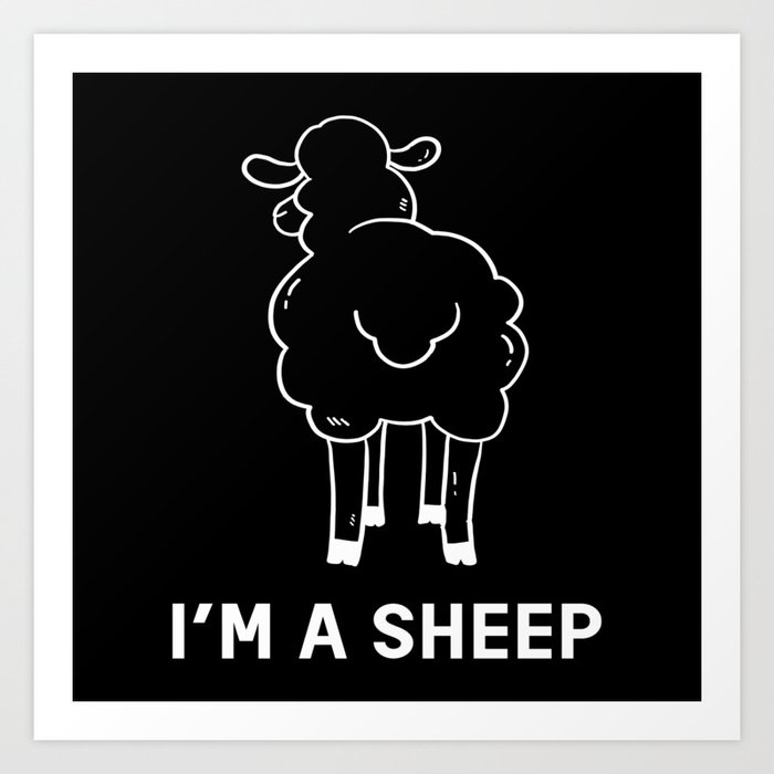 I am A Sheep Wool Art Print