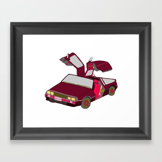 cool girls like flying cars Framed Art Print