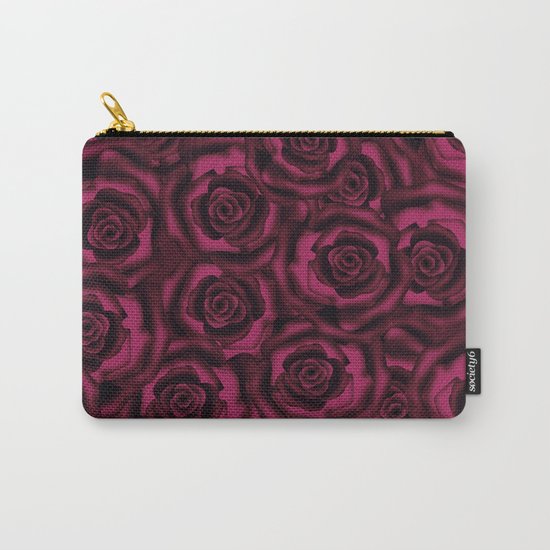 Dark Burgundy roses. Carry-All Pouch