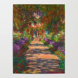 A Pathway in Monets Garden, Giverny, 1902 by Claude Monet Poster